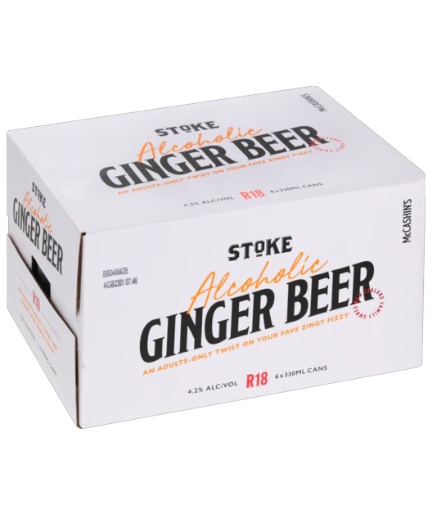 Stoke Ginger Beer Alcoholic 6x 330ml